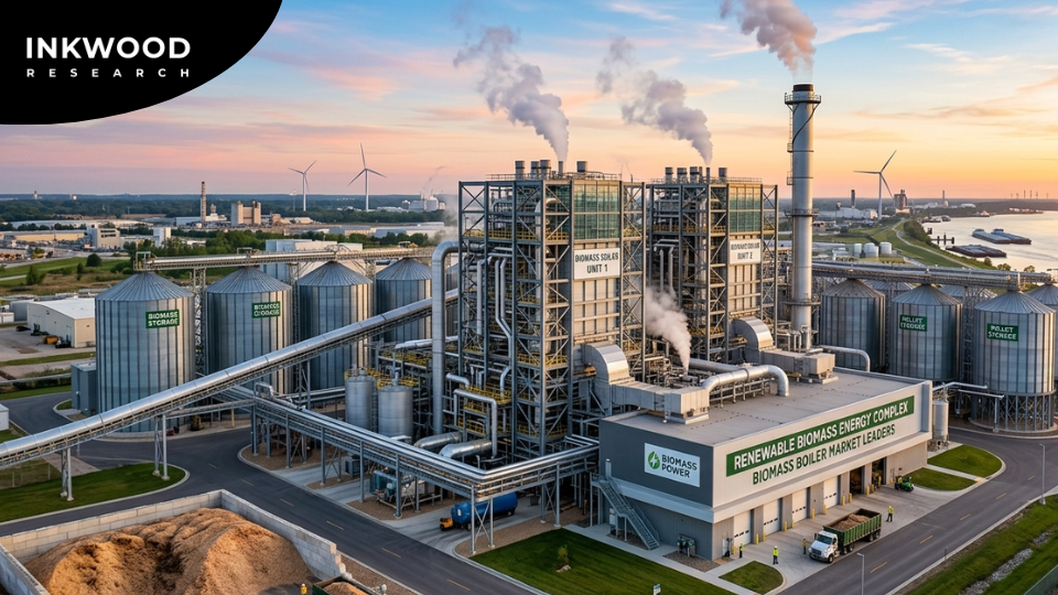 highlighting key growth drivers in the industrial biomass boiler market including regulatory mandates, industrial decarbonization targets, government investment, and clean combustion technology advancements