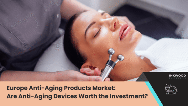Are Anti-Aging Devices Worth the Investment European anti-aging devices and skin care products displayed with clinical testing results showing aging skin improvement in older adults