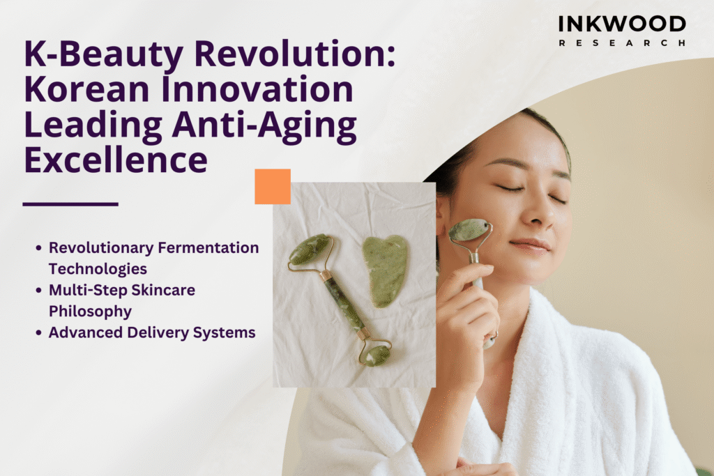 Korean fermentation technology anti-aging skincare showing galactomyces ferment filtrate production process traditional to modern innovation