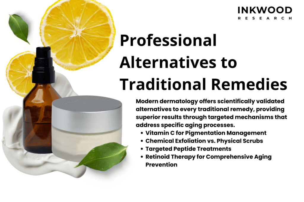 Professional dermatological treatments and evidence-based skincare alternatives to traditional Indian beauty remedies