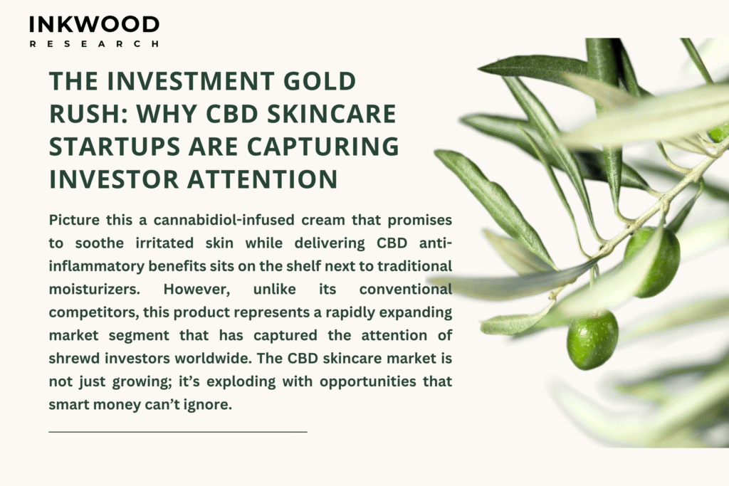 CBD skincare startups versus established beauty brands market agility innovation premium positioning organic cosmetics authenticity consumer trust