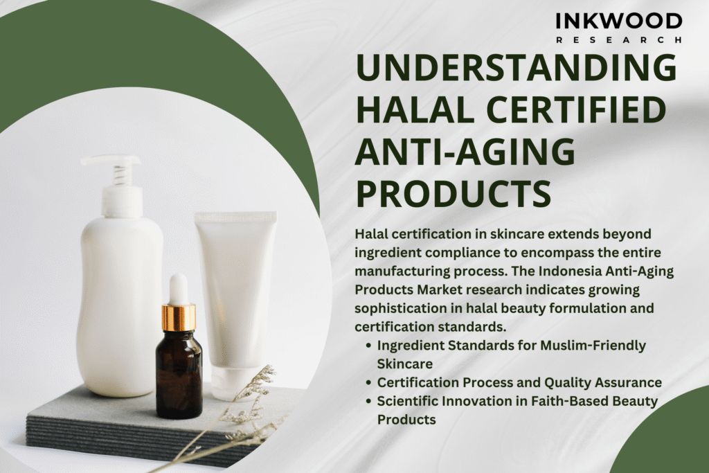 Halal certified beauty products ingredient verification process showing natural plant-based alternatives excluded prohibited substances Islamic compliance standards