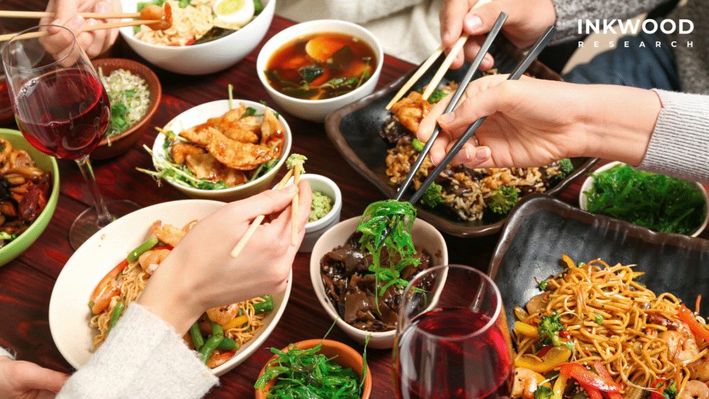 regional food exports from Asia-Pacific showing global trade and specialty food imports