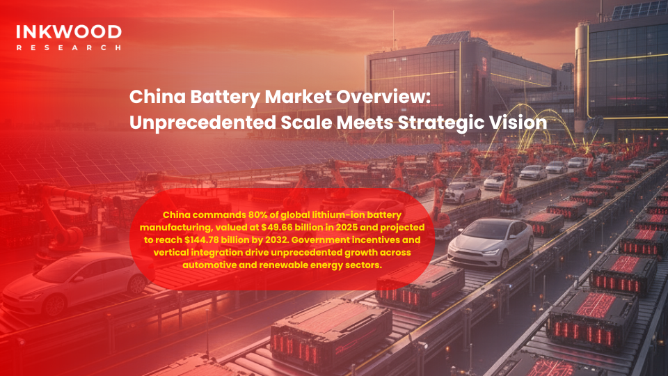 Electric vehicle battery production showing lithium-ion battery cells and China battery market manufacturing capabilities