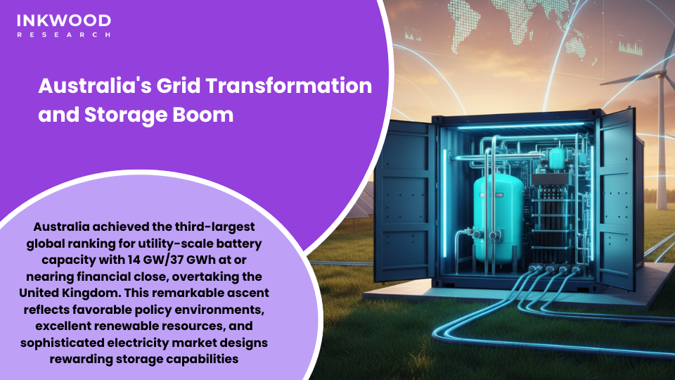 Australia utility-scale battery storage boom showing grid transformation and renewable integration infrastructure