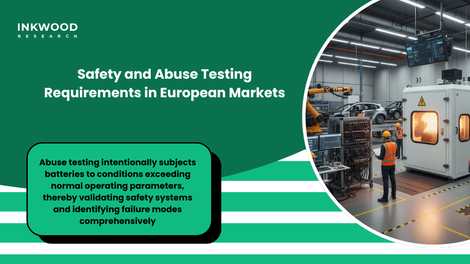 Safety and abuse testing protocols for EV batteries including mechanical thermal electrical validation