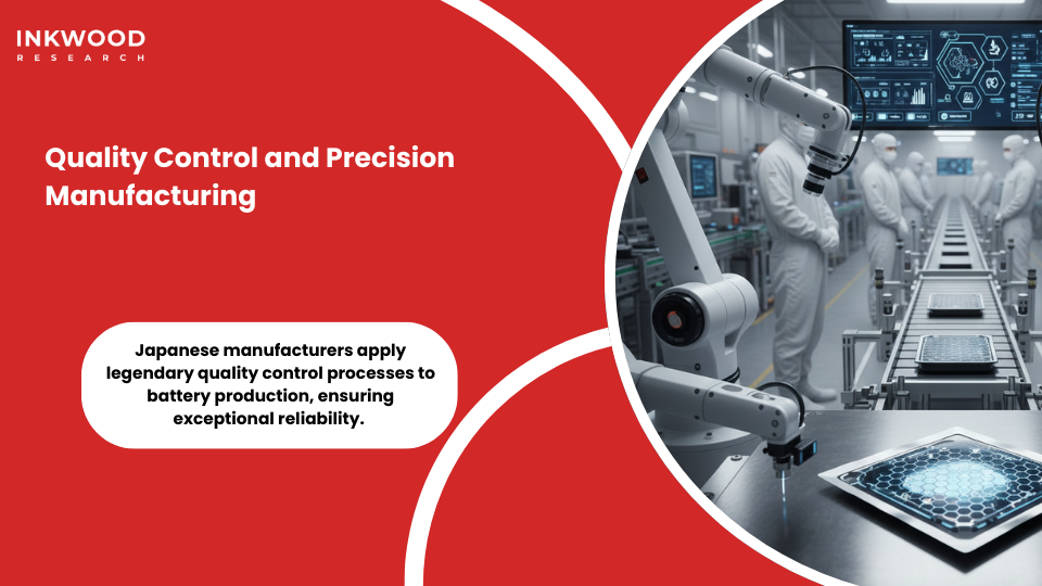 Japanese precision manufacturing and quality control processes ensuring exceptional battery reliability and performance