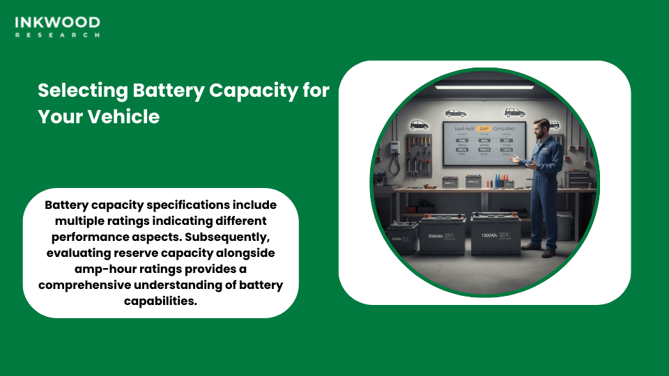 12V automotive battery capacity ratings and CCA requirements for different Indian vehicle types