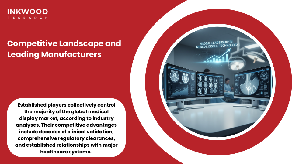 Medical display monitor manufacturers Barco EIZO Sony LG competitive landscape product innovations FDA clearance surgical displays radiology monitors