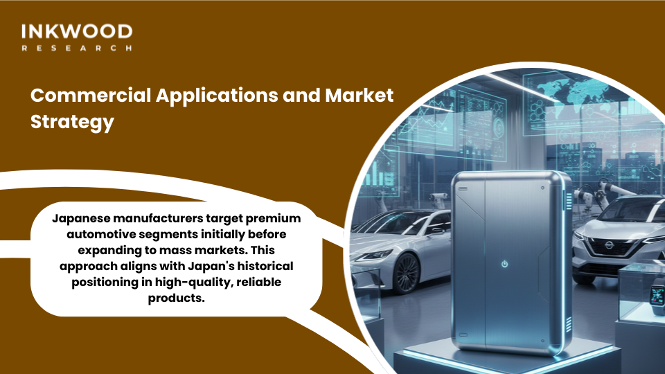 Japan solid-state battery commercial applications automotive consumer electronics market positioning strategy