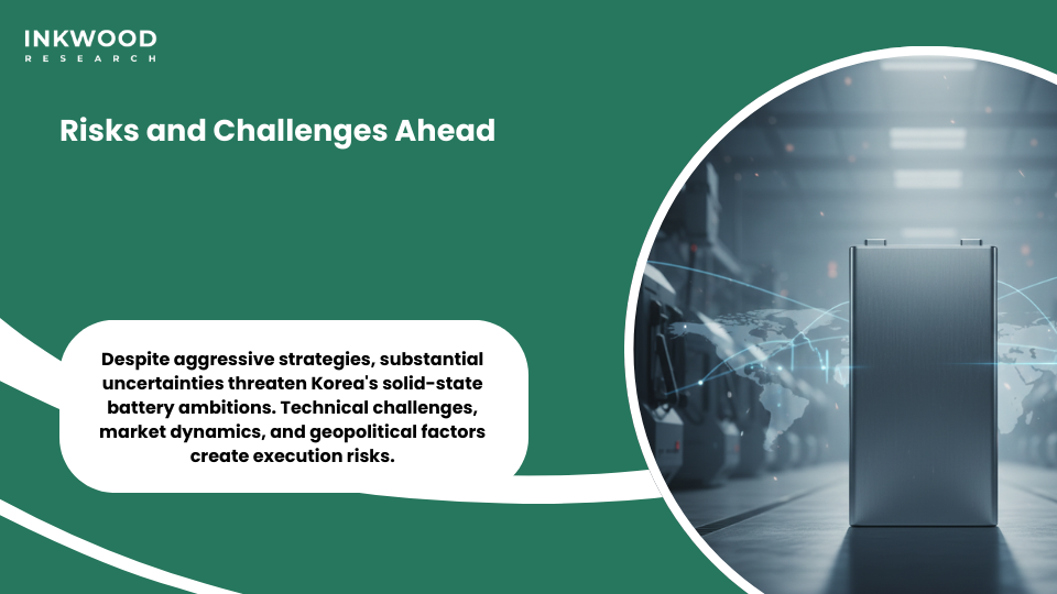 South Korea solid-state battery commercialization risks challenges obstacles market uncertainties