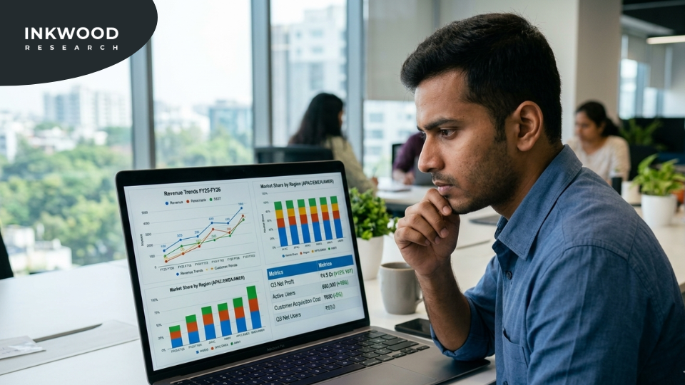 Comprehensive market forecast analysis report structure showing key sections including market sizing competitive landscape regional analysis and growth drivers