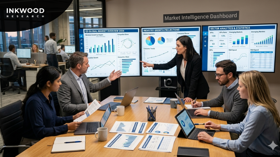 Market research analyst reviewing methodology and data collection techniques for evaluating how to evaluate market research reports