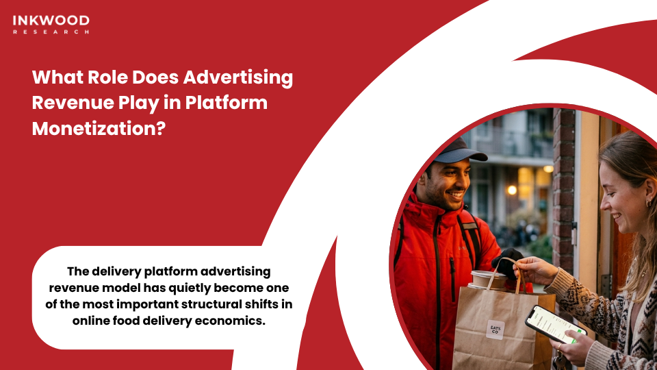 Delivery platform advertising revenue model showing sponsored placements and promotional tools for restaurants within food delivery app interfaces
