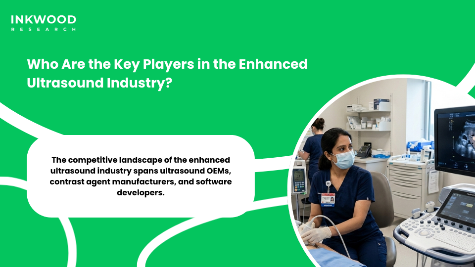 Key players in enhanced ultrasound industry including GE Healthcare Siemens Healthineers Bracco Diagnostics and Samsung Medison