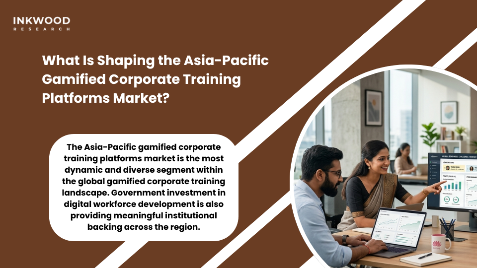 Asia-Pacific gamified corporate training platforms market growth drivers showing enterprise gamification market expansion across Japan India Australia and regional workforce training technology investment
