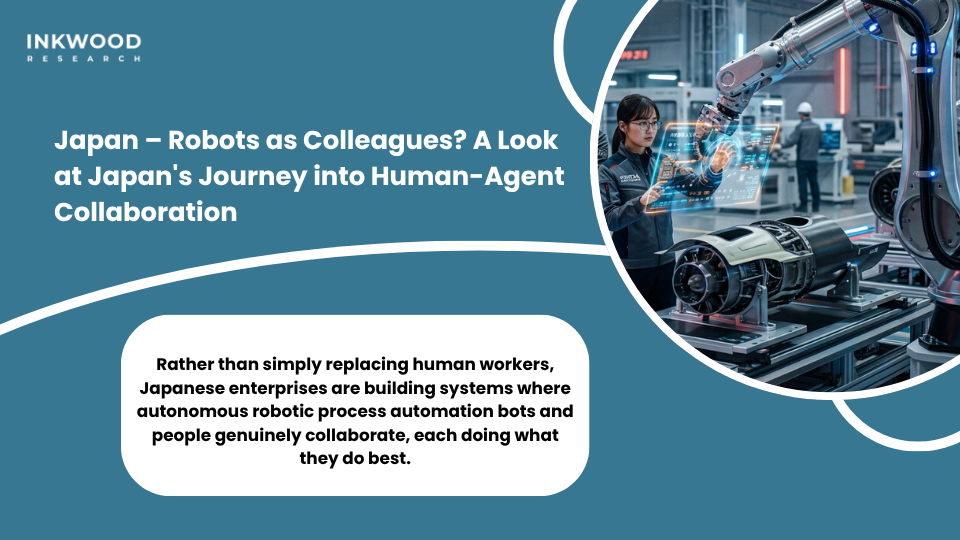 Japan human-AI collaboration autonomous RPA bots manufacturing robotics intelligent process automation