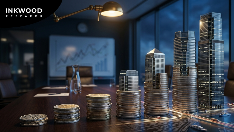 CAGR meaning explained with compound annual growth rate formula showing market growth from base year to forecast year in financial modeling context