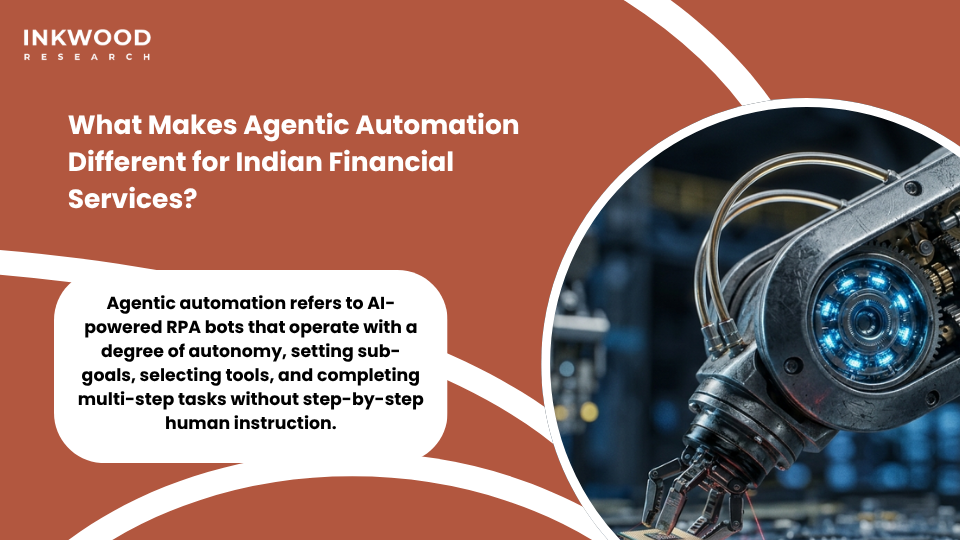 India financial services agentic automation self-learning RPA bots regulatory compliance cognitive robotic process automation multilingual