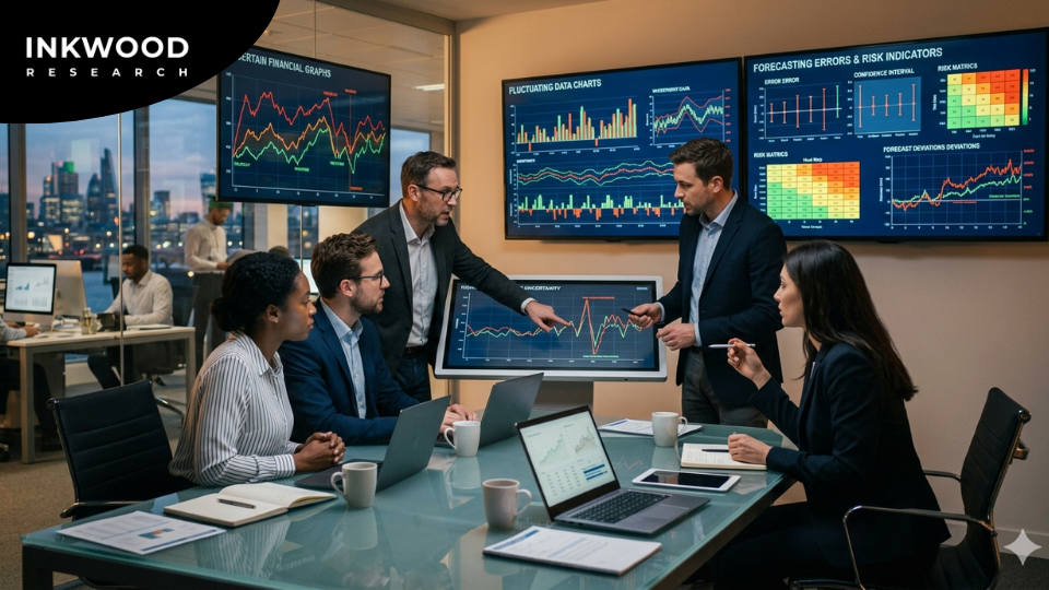 Factors affecting market size estimation accuracy, including data quality, market boundary definitions, and forecasting model assumptions shown in analytical framework