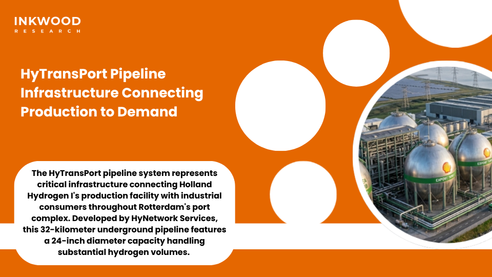 HyTransPort hydrogen pipeline network enabling grid injection green hydrogen distribution from Maasvlakte to industrial consumers across Rotterdam