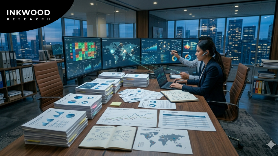 Data triangulation process for market size analysis showing primary research, secondary data validation, and supply-side demand-side cross-checking methodology