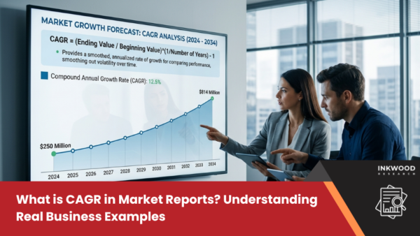 Understand CAGR meaning, CAGR formula, revenue growth projections & market forecast analysis in market research and investment forecasting.