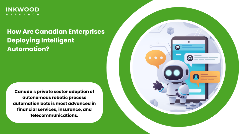 Canada enterprise intelligent automation bots financial services insurance telecommunications autonomous RPA solutions cognitive robotic process automation