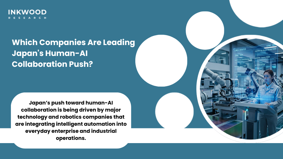 Japan human-AI collaboration companies Fanuc NTT Data Fujitsu SoftBank Robotics autonomous RPA automation leaders