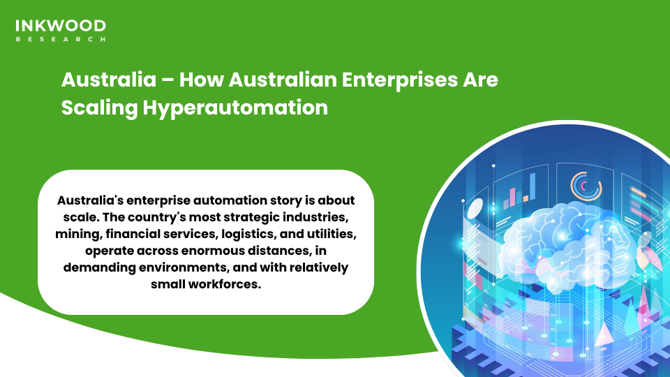 Australia hyperautomation enterprise autonomous RPA platforms intelligent process automation bots financial services mining logistics