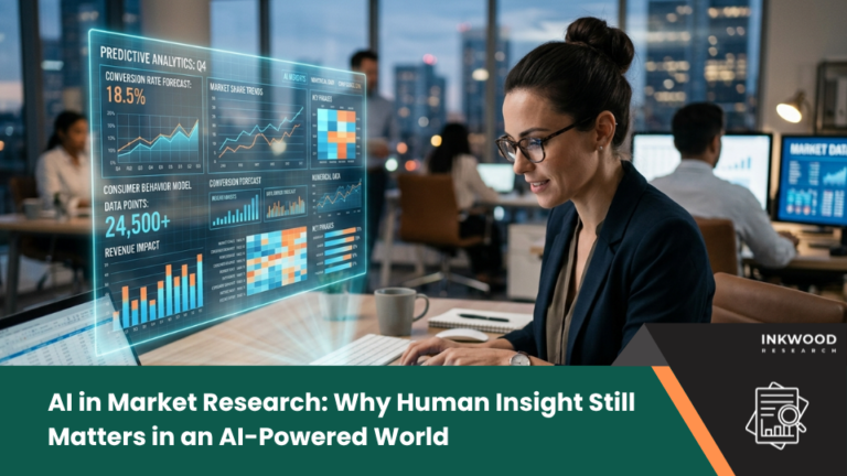 Learn more about market research in the age of AI, exploring human vs AI market research, limitations of AI & data-driven decision making.