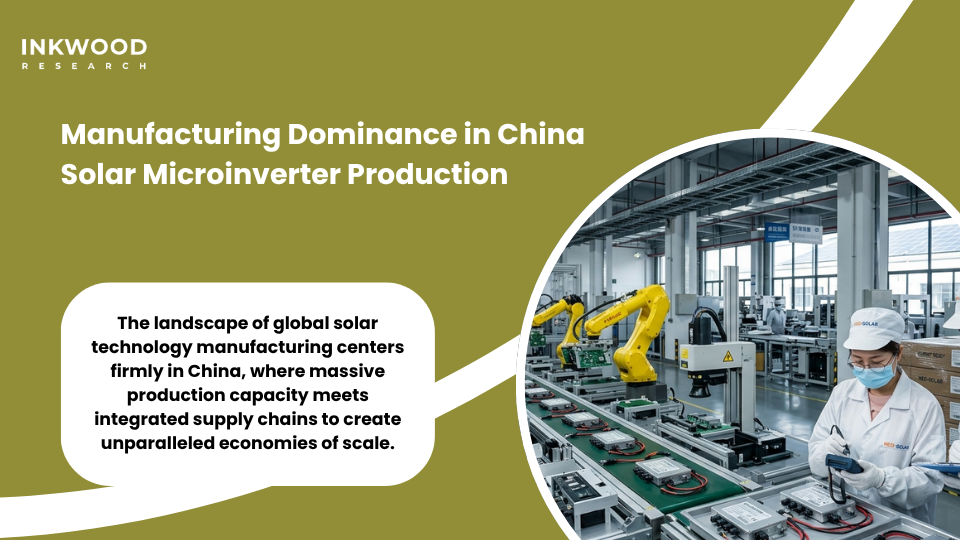 Chinese solar microinverter manufacturing facility showing integrated production lines for power electronics and photovoltaic systems components
