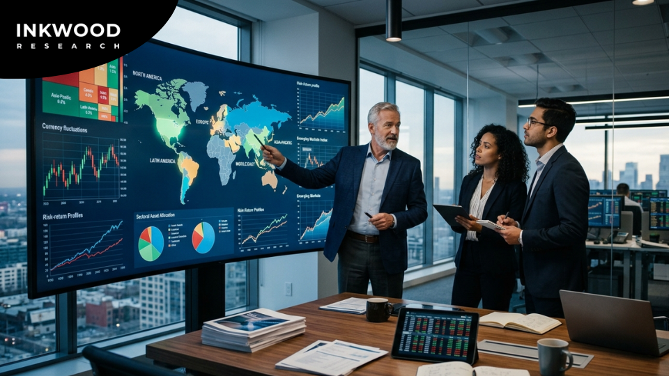 Global investors analyzing regional market forecasts and growth projections across North America, Europe, Asia-Pacific, Latin America, and the Middle East.