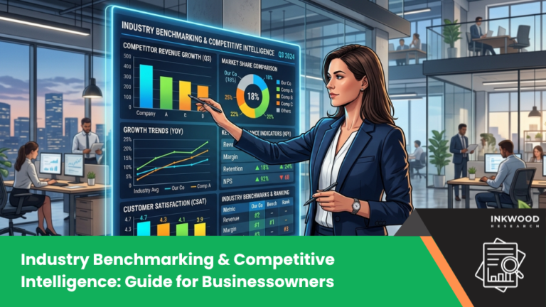 Understand industry benchmarking, market positioning strategies, competitive intelligence, and benchmarking KPIs in this guide.