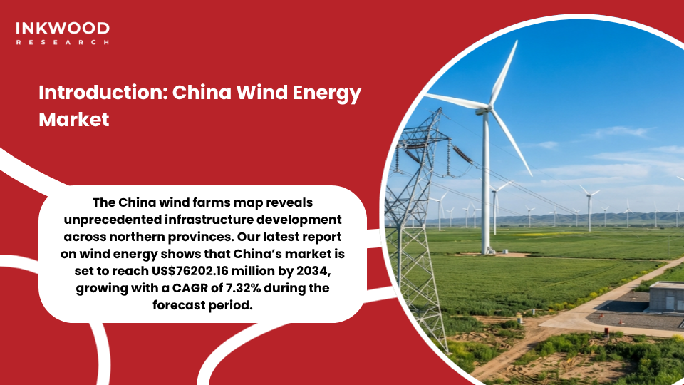 China wind farms map showing distribution of installations across northern provinces - gwec offshore wind expansion