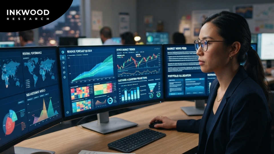 Predictive analytics in market research dashboard showing machine learning forecasting models, consumer behavior analytics trends, and data-driven business forecasting output for strategic planning