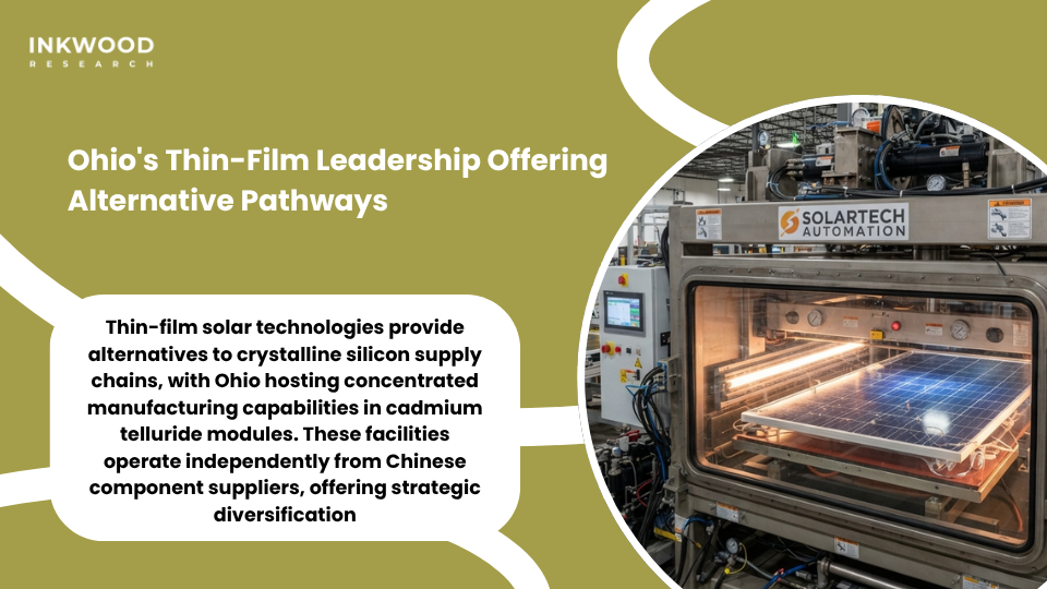 Ohio thin-film solar technology cluster providing supply chain independence for United States photovoltaic manufacturing